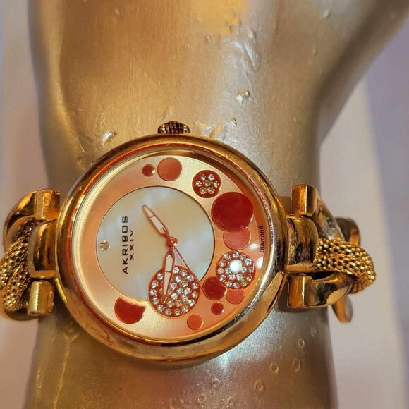 Akribos XXIV AK895RG-BX  Diamond dial  Twisted Chain Watch for Women - Picture 10 of 16